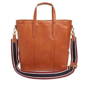 J. Crew Oar Stripe Men’s Luxurious Leather Tote